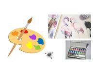 【りんごのひろば・12日まで】はじめての水彩画・作品展