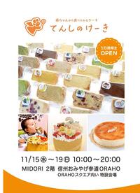 【期間限定ショップ】てんしのけーき　１１月１５日~１９日OPEN！