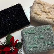 ラメ入りリボンポーチ