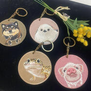 大人気商品♪動物刺繍キーホルダー