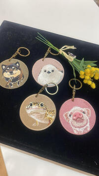 大人気商品♪動物刺繍キーホルダー