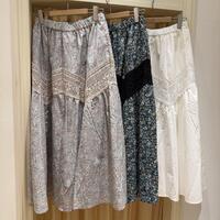 SamansaMos2 柄アソートティアードスカート