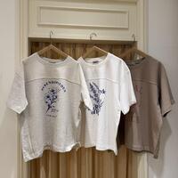 SamansaMos2 プリントフラワーTシャツ