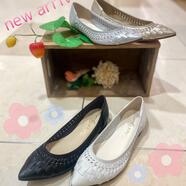 編み込みパンプス
