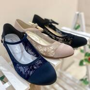 花柄シアーパンプス 