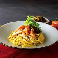 冬期間限定パスタ始めます「やまや熟成明太子と明太高菜 華味鳥のクリームパスタ 」(12月7日(木)から1月31日(水))
