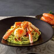 冬期間限定パスタ始めました。「やまや熟成明太子と帆立 ズワイ蟹のジェノベーゼパスタ 」（12月7日(木)から1月31日(水)）