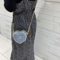 新作♡フェイクファーハート型ショルダーポーチ