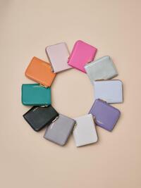 10色展開♡シンプルL字ファスナー折財布